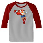 Raglan 3/4 Roundneck Shirt (Gray Body) Thumbnail