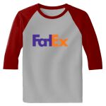 Raglan 3/4 Roundneck Shirt (Gray Body) Thumbnail