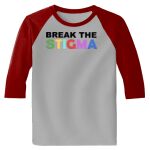 Raglan 3/4 Roundneck Shirt (Gray Body) Thumbnail