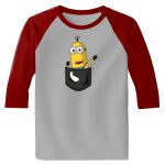 Raglan 3/4 Roundneck Shirt (Gray Body) Thumbnail