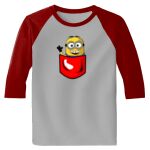 Raglan 3/4 Roundneck Shirt (Gray Body) Thumbnail