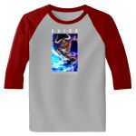 Raglan 3/4 Roundneck Shirt (Gray Body) Thumbnail