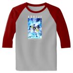 Raglan 3/4 Roundneck Shirt (Gray Body) Thumbnail