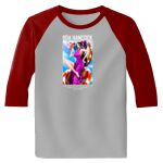 Raglan 3/4 Roundneck Shirt (Gray Body) Thumbnail