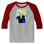 Raglan 3/4 Roundneck Shirt (Gray Body) Thumbnail