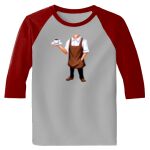 Raglan 3/4 Roundneck Shirt (Gray Body) Thumbnail