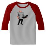 Raglan 3/4 Roundneck Shirt (Gray Body) Thumbnail