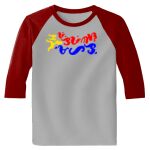 Raglan 3/4 Roundneck Shirt (Gray Body) Thumbnail