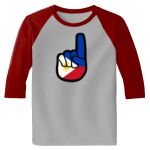 Raglan 3/4 Roundneck Shirt (Gray Body) Thumbnail