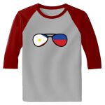 Raglan 3/4 Roundneck Shirt (Gray Body) Thumbnail