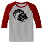 Raglan 3/4 Roundneck Shirt (Gray Body) Thumbnail