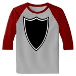 Raglan 3/4 Roundneck Shirt (Gray Body) Thumbnail