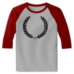 Raglan 3/4 Roundneck Shirt (Gray Body) Thumbnail