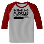 Raglan 3/4 Roundneck Shirt (Gray Body) Thumbnail