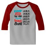 Raglan 3/4 Roundneck Shirt (Gray Body) Thumbnail