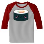 Raglan 3/4 Roundneck Shirt (Gray Body) Thumbnail