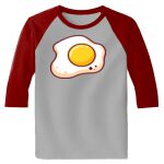 Raglan 3/4 Roundneck Shirt (Gray Body) Thumbnail