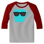 Raglan 3/4 Roundneck Shirt (Gray Body) Thumbnail