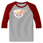 Raglan 3/4 Roundneck Shirt (Gray Body) Thumbnail