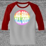 Raglan 3/4 Roundneck Shirt (Gray Body) Thumbnail