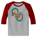 Raglan 3/4 Roundneck Shirt (Gray Body) Thumbnail