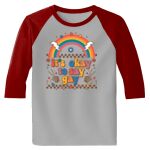 Raglan 3/4 Roundneck Shirt (Gray Body) Thumbnail