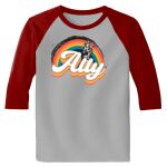 Raglan 3/4 Roundneck Shirt (Gray Body) Thumbnail