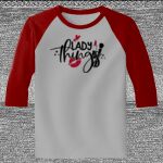 Raglan 3/4 Roundneck Shirt (Gray Body) Thumbnail
