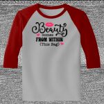 Raglan 3/4 Roundneck Shirt (Gray Body) Thumbnail