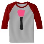 Raglan 3/4 Roundneck Shirt (Gray Body) Thumbnail