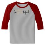 Raglan 3/4 Roundneck Shirt (Gray Body) Thumbnail