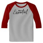 Raglan 3/4 Roundneck Shirt (Gray Body) Thumbnail