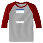 Raglan 3/4 Roundneck Shirt (Gray Body) Thumbnail