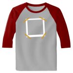 Raglan 3/4 Roundneck Shirt (Gray Body) Thumbnail