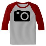 Raglan 3/4 Roundneck Shirt (Gray Body) Thumbnail