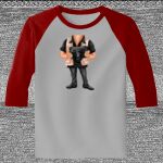Raglan 3/4 Roundneck Shirt (Gray Body) Thumbnail