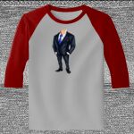 Raglan 3/4 Roundneck Shirt (Gray Body) Thumbnail