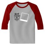 Raglan 3/4 Roundneck Shirt (Gray Body) Thumbnail