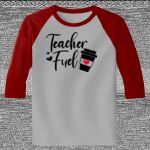 Raglan 3/4 Roundneck Shirt (Gray Body) Thumbnail