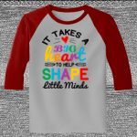 Raglan 3/4 Roundneck Shirt (Gray Body) Thumbnail