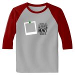 Raglan 3/4 Roundneck Shirt (Gray Body) Thumbnail