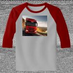 Raglan 3/4 Roundneck Shirt (Gray Body) Thumbnail