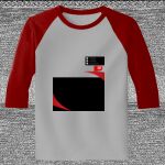 Raglan 3/4 Roundneck Shirt (Gray Body) Thumbnail