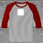 Raglan 3/4 Roundneck Shirt (Gray Body) Thumbnail