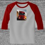 Raglan 3/4 Roundneck Shirt (Gray Body) Thumbnail