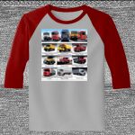 Raglan 3/4 Roundneck Shirt (Gray Body) Thumbnail