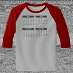 Raglan 3/4 Roundneck Shirt (Gray Body) Thumbnail