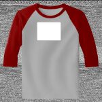 Raglan 3/4 Roundneck Shirt (Gray Body) Thumbnail