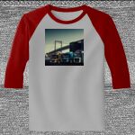 Raglan 3/4 Roundneck Shirt (Gray Body) Thumbnail