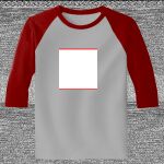 Raglan 3/4 Roundneck Shirt (Gray Body) Thumbnail